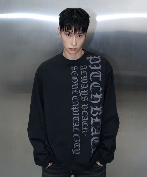 PITCHBLACK（ピッチブラック）の「VERTICAL LOGO LONG SLEEVE TEE (BLACK)（Tシャツ/カットソー・メンズ・その他・MEDIUM/LARGE/X-LARGE）」の6枚目の写真