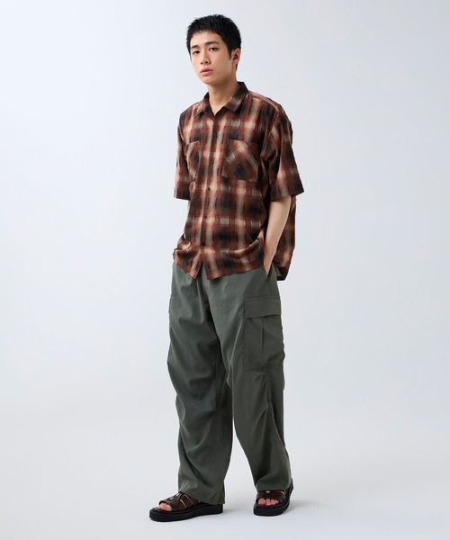 DAWNCE（ダウンス）の「ボックスシルエットチェックシャツ（シャツ/ブラウス・メンズ・ブラウン/ブラック・M/L）」の22枚目の写真