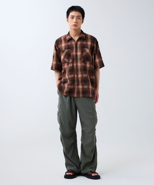 DAWNCE（ダウンス）の「ボックスシルエットチェックシャツ（シャツ/ブラウス・メンズ・ブラウン/ブラック・M/L）」の16枚目の写真