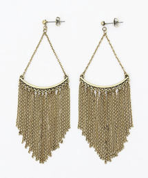 MOUSSY | METAL FRINGE EARRING(ピアス（両耳用）)