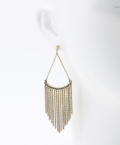 MOUSSY（マウジー）の「METAL FRINGE EARRING（ピアス（両耳用）・レディース・シルバー/ゴールド・FREE）」の5枚目の写真