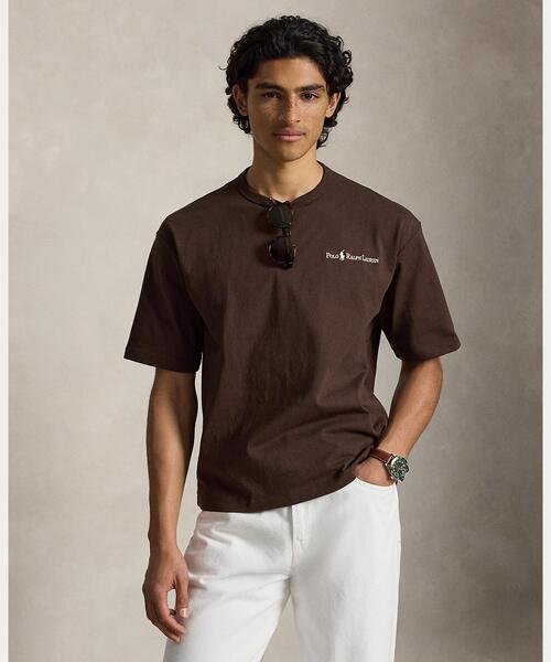 POLO RALPH LAUREN(ポロ ラルフ ローレン)の「リラックス フィット ロゴ ジャージー Tシャツ(Tシャツ/カットソー・メンズ・ブラウン系・XXL)」の1枚目の写真
