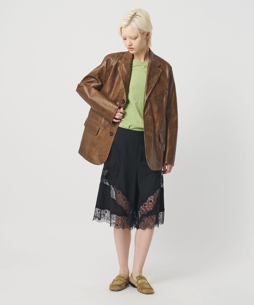 H BEAUTY&YOUTH UNITED ARROWS(エイチビューティーアンドユースユナイテッドアローズ)の「<H>カウレザー ジャケット(テーラードジャケット・レディース・ダークブラウン・M/S)」の4枚目の写真