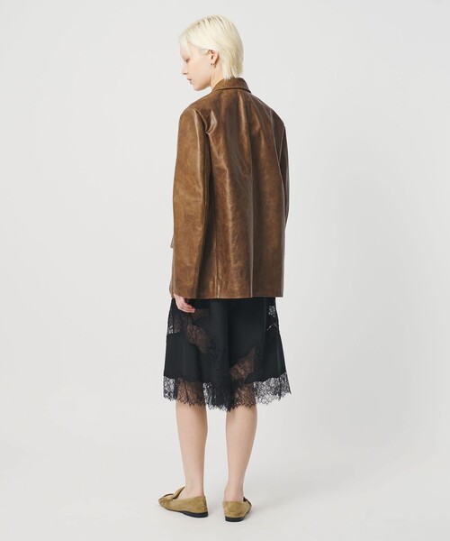 H BEAUTY&YOUTH UNITED ARROWS(エイチビューティーアンドユースユナイテッドアローズ)の「<H>カウレザー ジャケット(テーラードジャケット・レディース・ダークブラウン・M/S)」の5枚目の写真