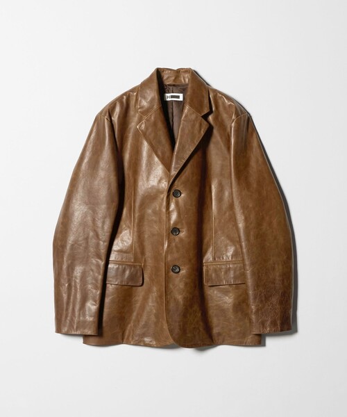 H BEAUTY&YOUTH UNITED ARROWS(エイチビューティーアンドユースユナイテッドアローズ)の「<H>カウレザー ジャケット(テーラードジャケット・レディース・ダークブラウン・M/S)」の6枚目の写真