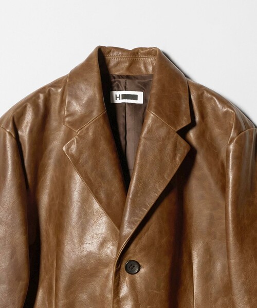 H BEAUTY&YOUTH UNITED ARROWS(エイチビューティーアンドユースユナイテッドアローズ)の「<H>カウレザー ジャケット(テーラードジャケット・レディース・ダークブラウン・M/S)」の8枚目の写真