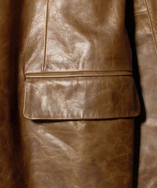 H BEAUTY&YOUTH UNITED ARROWS(エイチビューティーアンドユースユナイテッドアローズ)の「<H>カウレザー ジャケット(テーラードジャケット・レディース・ダークブラウン・M/S)」の10枚目の写真