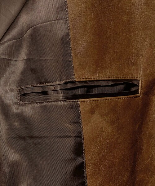 H BEAUTY&YOUTH UNITED ARROWS(エイチビューティーアンドユースユナイテッドアローズ)の「<H>カウレザー ジャケット(テーラードジャケット・レディース・ダークブラウン・M/S)」の12枚目の写真