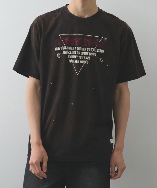 FACCIES(ファチーズ)の「【FACCIES】AGINGA FADE TEE(SOFT)(Tシャツ/カットソー・メンズ・キナリ/ブラック/ライトブルー・1/2)」の3枚目の写真