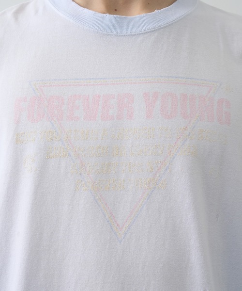 FACCIES(ファチーズ)の「【FACCIES】AGINGA FADE TEE(SOFT)(Tシャツ/カットソー・メンズ・キナリ/ブラック/ライトブルー・1/2)」の5枚目の写真
