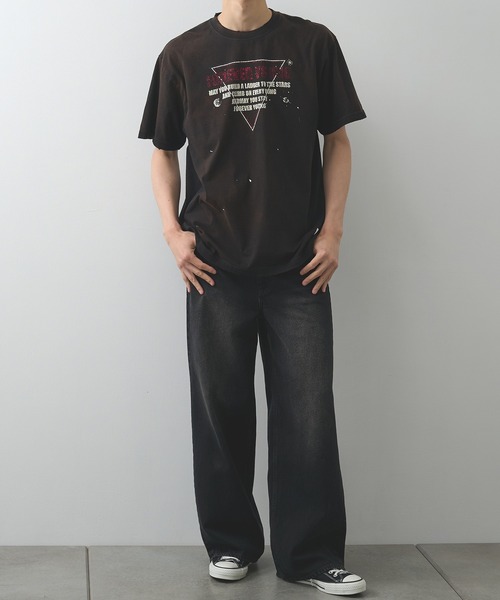 FACCIES(ファチーズ)の「【FACCIES】AGINGA FADE TEE(SOFT)(Tシャツ/カットソー・メンズ・キナリ/ブラック/ライトブルー・1/2)」の11枚目の写真