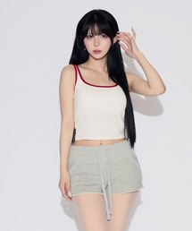 tinkerend | 【カップ付き】Two-tone Rib Tank Top / ツートンカラーリブタンクトップ(タンクトップ)