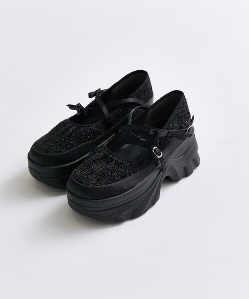 OLIVE des OLIVE（オリーブデオリーブ）の「ツイードバレエシューズ（バレエシューズ・レディース・ブラック/アイボリー/ホワイト系その他・SMALL/MEDIUM/LARGE）」の20枚目の写真
