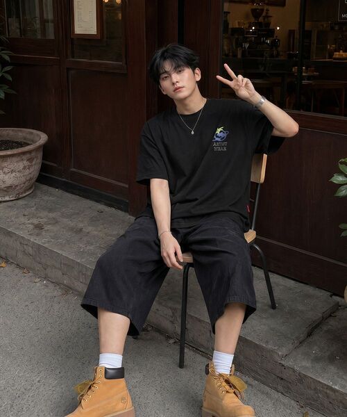 ARTISTWEAR（アーティストウェア）の「[ATW] スリッププラネット半袖Tシャツ（Tシャツ/カットソー・レディース・ブラック・XXXX-LARGE/XX-LARGE/X-LARGE/LARGE/MEDIUM/SMALL）」の7枚目の写真
