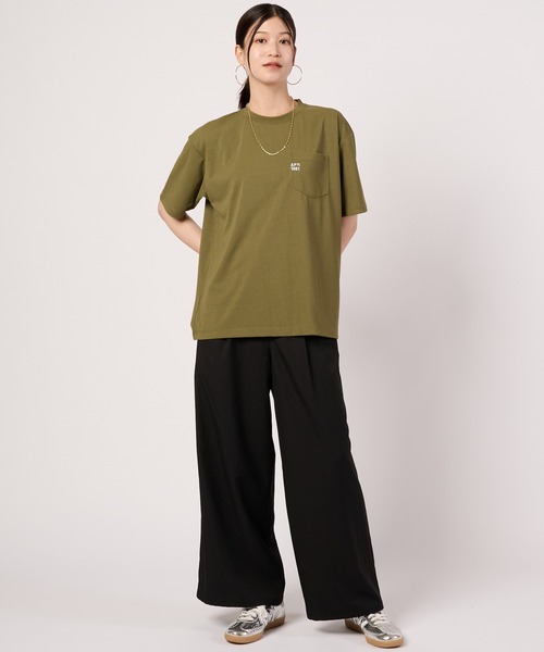 Arnold Palmer（アーノルドパーマー）の「シェア コットンタッチ ミニマルロゴ Tシャツ（Tシャツ/カットソー・レディース・ネイビー/ホワイト/ピンク/カーキ・M/S/L/XS/LL）」の10枚目の写真