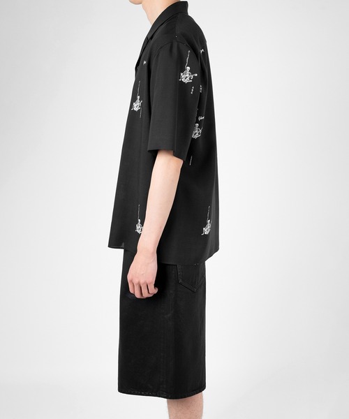 LAD MUSICIAN(ラッドミュージシャン)の「Gibson × LAD MUSICIAN × EIRAKUYA OPEN COLLAR SHORT SLEEVE SHIRT(シャツ/ブラウス・メンズ・ブラック・46/44/42)」の2枚目の写真