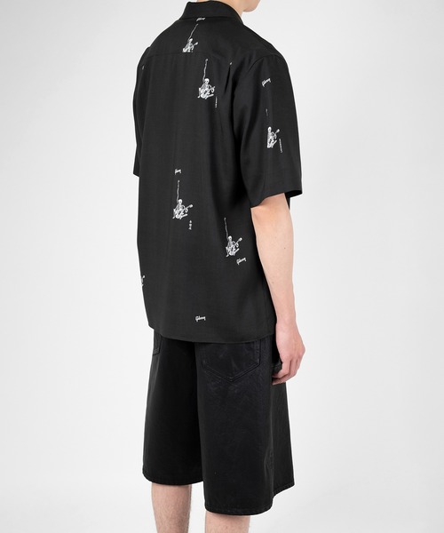 LAD MUSICIAN(ラッドミュージシャン)の「Gibson × LAD MUSICIAN × EIRAKUYA OPEN COLLAR SHORT SLEEVE SHIRT(シャツ/ブラウス・メンズ・ブラック・46/44/42)」の3枚目の写真