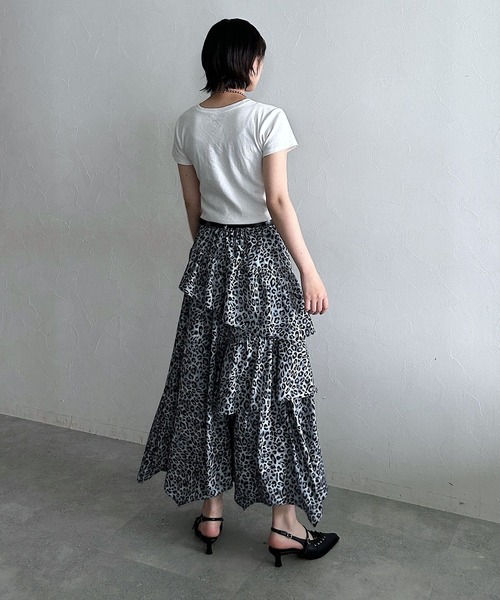 PAGEBOY(ページボーイ)の「ハイショクステッチフリルスカート(スカート・レディース・チャコールグレー/ブラック/レオパード・FREE)」の17枚目の写真