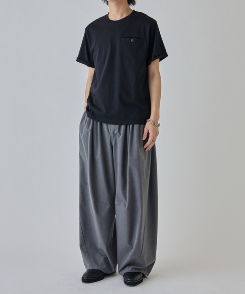 Lui's（ルイス）の「ヘビーオンスポケットTシャツ（Tシャツ/カットソー・メンズ・ホワイト/ブラック・M/S）」の16枚目の写真