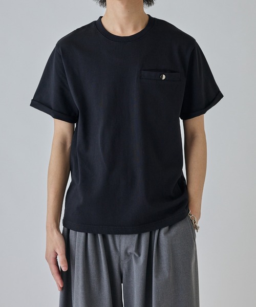 Lui's（ルイス）の「ヘビーオンスポケットTシャツ（Tシャツ/カットソー・メンズ・ホワイト/ブラック・M/S）」の9枚目の写真