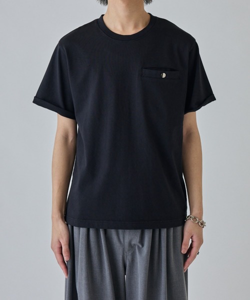 Lui's（ルイス）の「ヘビーオンスポケットTシャツ（Tシャツ/カットソー・メンズ・ホワイト/ブラック・M/S）」の10枚目の写真