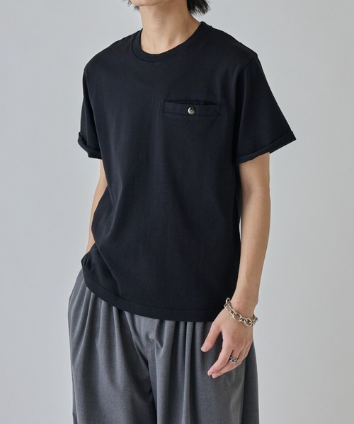 Lui's（ルイス）の「ヘビーオンスポケットTシャツ（Tシャツ/カットソー・メンズ・ホワイト/ブラック・M/S）」の11枚目の写真