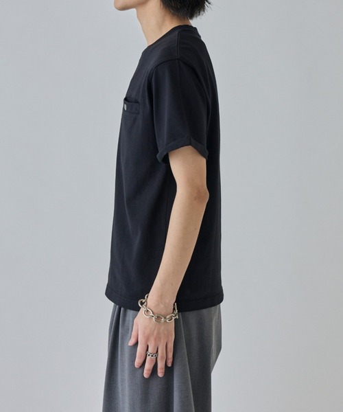 Lui's（ルイス）の「ヘビーオンスポケットTシャツ（Tシャツ/カットソー・メンズ・ホワイト/ブラック・M/S）」の12枚目の写真