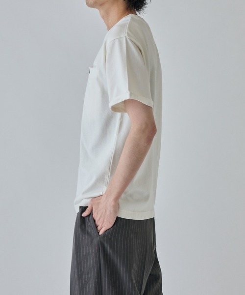 Lui's（ルイス）の「ヘビーオンスポケットTシャツ（Tシャツ/カットソー・メンズ・ホワイト/ブラック・M/S）」の5枚目の写真