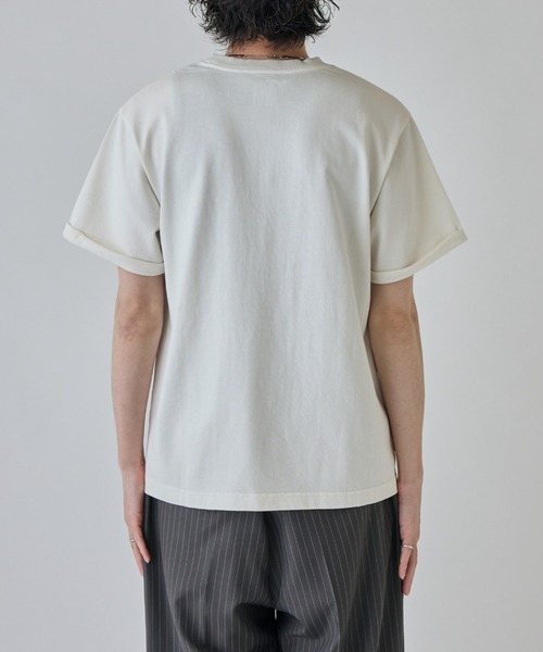 Lui's（ルイス）の「ヘビーオンスポケットTシャツ（Tシャツ/カットソー・メンズ・ホワイト/ブラック・M/S）」の6枚目の写真