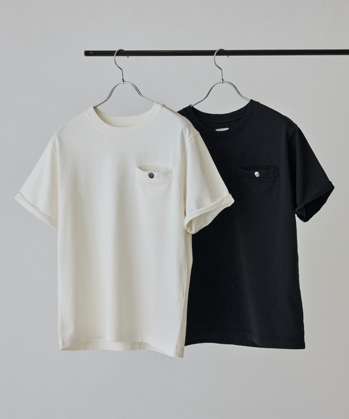 Lui's（ルイス）の「ヘビーオンスポケットTシャツ（Tシャツ/カットソー・メンズ・ホワイト/ブラック・M/S）」の17枚目の写真