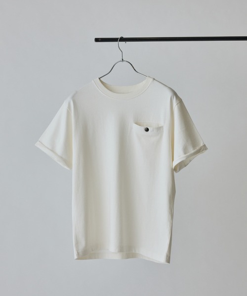 Lui's（ルイス）の「ヘビーオンスポケットTシャツ（Tシャツ/カットソー・メンズ・ホワイト/ブラック・M/S）」の18枚目の写真