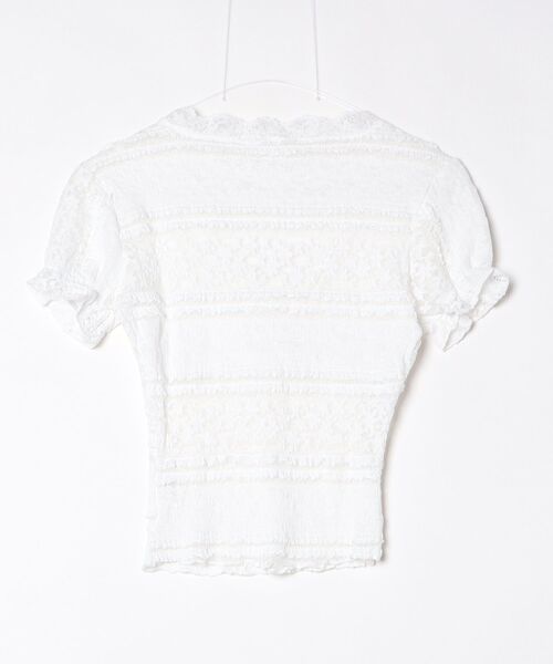 gossip！ロサンゼルス（ゴシップロサンゼルス）の「Y2K  総レース Vネックレースタンクトップ（Tシャツ/カットソー・レディース・ホワイト・M）」の2枚目の写真