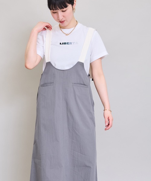 LHELBIE(レルビエ)の「2WAYワークジャンスカ(ジャンパースカート・レディース・ベージュ/ブラック/グレー・M)」の22枚目の写真