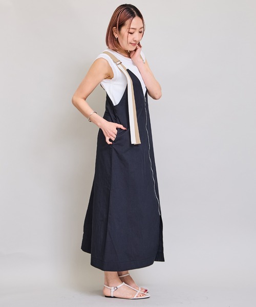 LHELBIE(レルビエ)の「2WAYワークジャンスカ(ジャンパースカート・レディース・ベージュ/ブラック/グレー・M)」の19枚目の写真