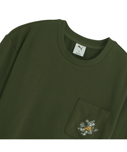 PUMA(プーマ)の「PUMA プーマ メンズ ESS エレベーテッド MX ベビー TR 長袖 Tシャツ(Tシャツ/カットソー・メンズ・ブラック系/モスグリーン/ホワイト・XX-LARGE/MEDIUM/SMALL/X-LARGE/LARGE)」の6枚目の写真