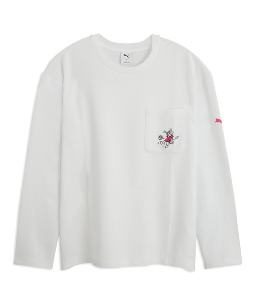 PUMA(プーマ)の「PUMA プーマ メンズ ESS エレベーテッド MX ベビー TR 長袖 Tシャツ(Tシャツ/カットソー・メンズ・ブラック系/モスグリーン/ホワイト・XX-LARGE/MEDIUM/SMALL/X-LARGE/LARGE)」の2枚目の写真