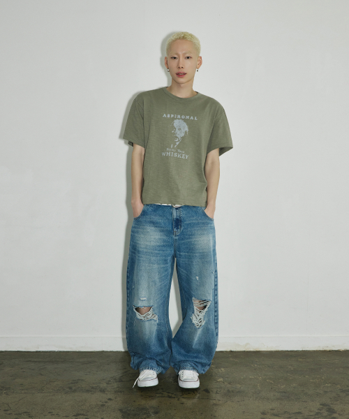 SCALLYWAG（スカリーワグ）の「ASPIRONAL スラブクロップTシャツ[カーキ]（Tシャツ/カットソー・レディース・その他・SMALL/MEDIUM/LARGE）」の7枚目の写真