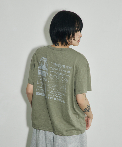 SCALLYWAG（スカリーワグ）の「ASPIRONAL スラブクロップTシャツ[カーキ]（Tシャツ/カットソー・レディース・その他・SMALL/MEDIUM/LARGE）」の10枚目の写真