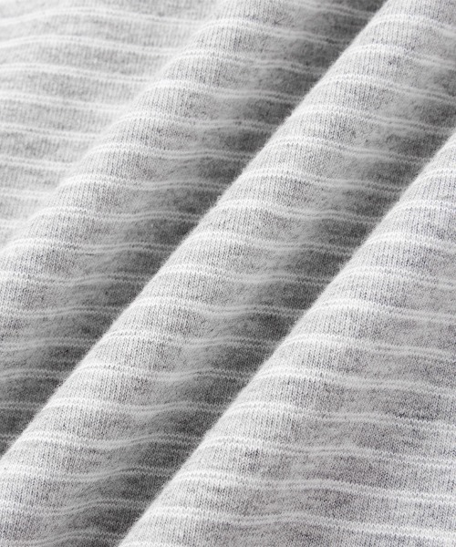 MODE COMMUTER(モードコミューター)の「Yarn-Dyed Striped S/S Polo Shirt(ポロシャツ・メンズ・グレー・SMALL/MEDIUM/LARGE)」の3枚目の写真