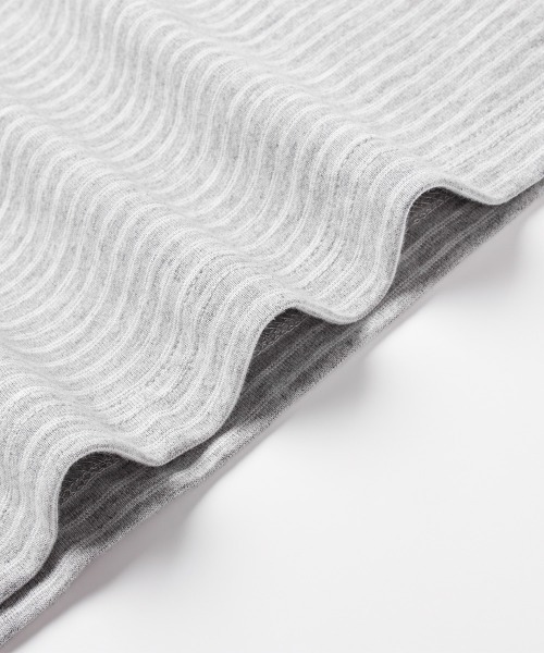 MODE COMMUTER(モードコミューター)の「Yarn-Dyed Striped S/S Polo Shirt(ポロシャツ・メンズ・グレー・SMALL/MEDIUM/LARGE)」の6枚目の写真
