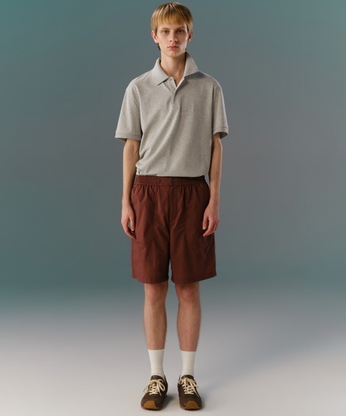 MODE COMMUTER(モードコミューター)の「Yarn-Dyed Striped S/S Polo Shirt(ポロシャツ・メンズ・グレー・SMALL/MEDIUM/LARGE)」の8枚目の写真