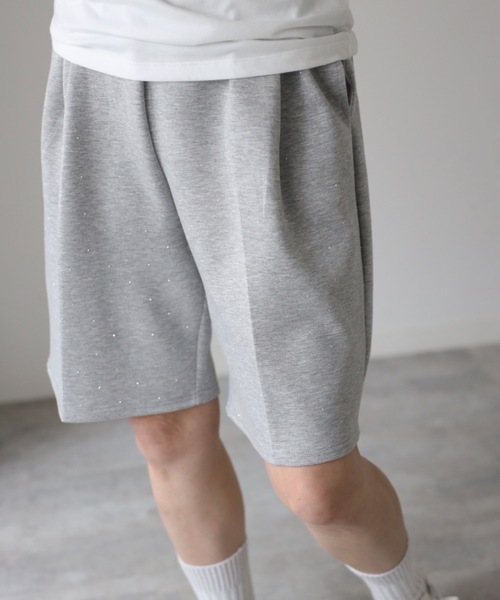 ラインストーンスウェットハーフパンツ
