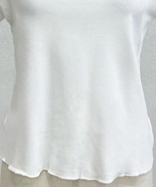 DAY CLOSET(デイ クローゼット)の「【2WAYバッククロス/セットアップ】ペプラムキャミソール+スムースニットTシャツ アンサンブル2点セット レディース(キャミソール・レディース・ホワイト/ブラック/サックスブルー・FREE)」の18枚目の写真