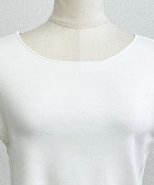 DAY CLOSET(デイ クローゼット)の「【2WAYバッククロス/セットアップ】ペプラムキャミソール+スムースニットTシャツ アンサンブル2点セット レディース(キャミソール・レディース・ホワイト/ブラック/サックスブルー・FREE)」の19枚目の写真