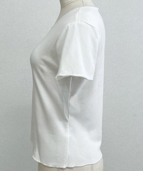 DAY CLOSET(デイ クローゼット)の「【2WAYバッククロス/セットアップ】ペプラムキャミソール+スムースニットTシャツ アンサンブル2点セット レディース(キャミソール・レディース・ホワイト/ブラック/サックスブルー・FREE)」の20枚目の写真