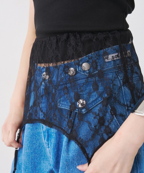 SOEMIN(ソミン)の「Lace garter/レースガーターベルト(ベルト・レディース・ホワイト/ブラック・FREE)」の11枚目の写真