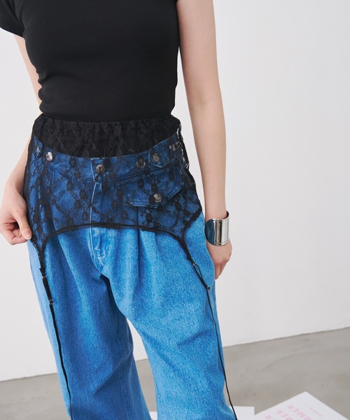 SOEMIN(ソミン)の「Lace garter/レースガーターベルト(ベルト・レディース・ホワイト/ブラック・FREE)」の10枚目の写真
