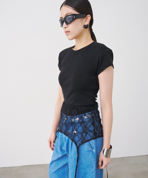 SOEMIN(ソミン)の「Lace garter/レースガーターベルト(ベルト・レディース・ホワイト/ブラック・FREE)」の5枚目の写真