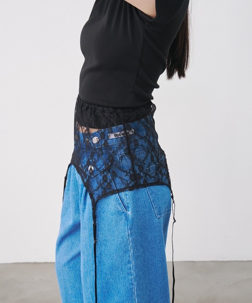 SOEMIN(ソミン)の「Lace garter/レースガーターベルト(ベルト・レディース・ホワイト/ブラック・FREE)」の6枚目の写真