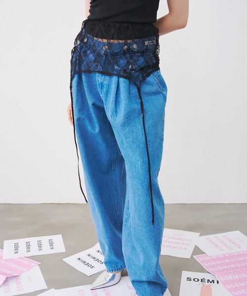 SOEMIN(ソミン)の「Lace garter/レースガーターベルト(ベルト・レディース・ホワイト/ブラック・FREE)」の13枚目の写真